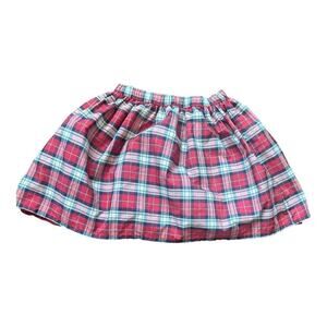 Lands End girls small plaid Christmas holiday skirt​​​​​
